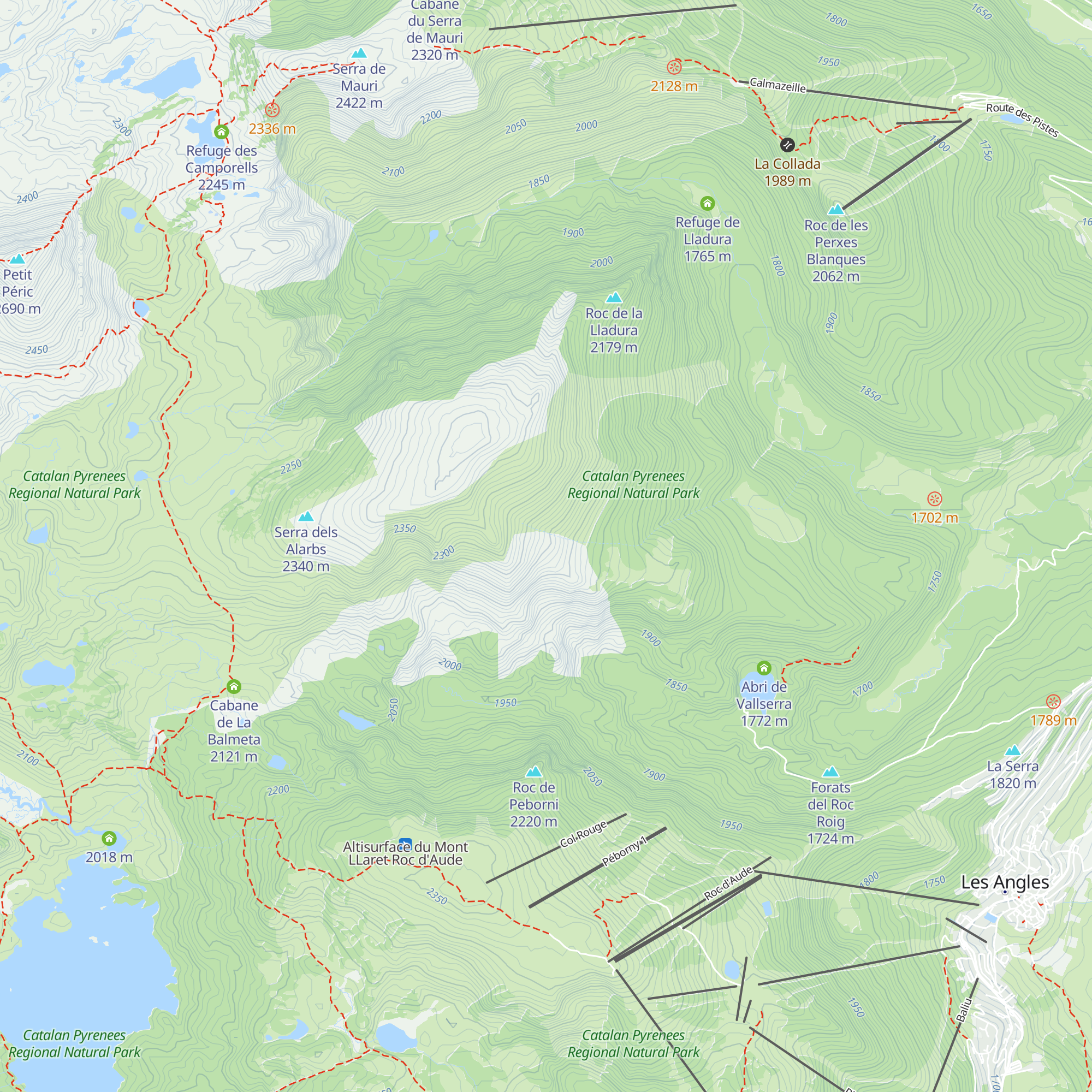 Cabane du Roc de l'Isard map