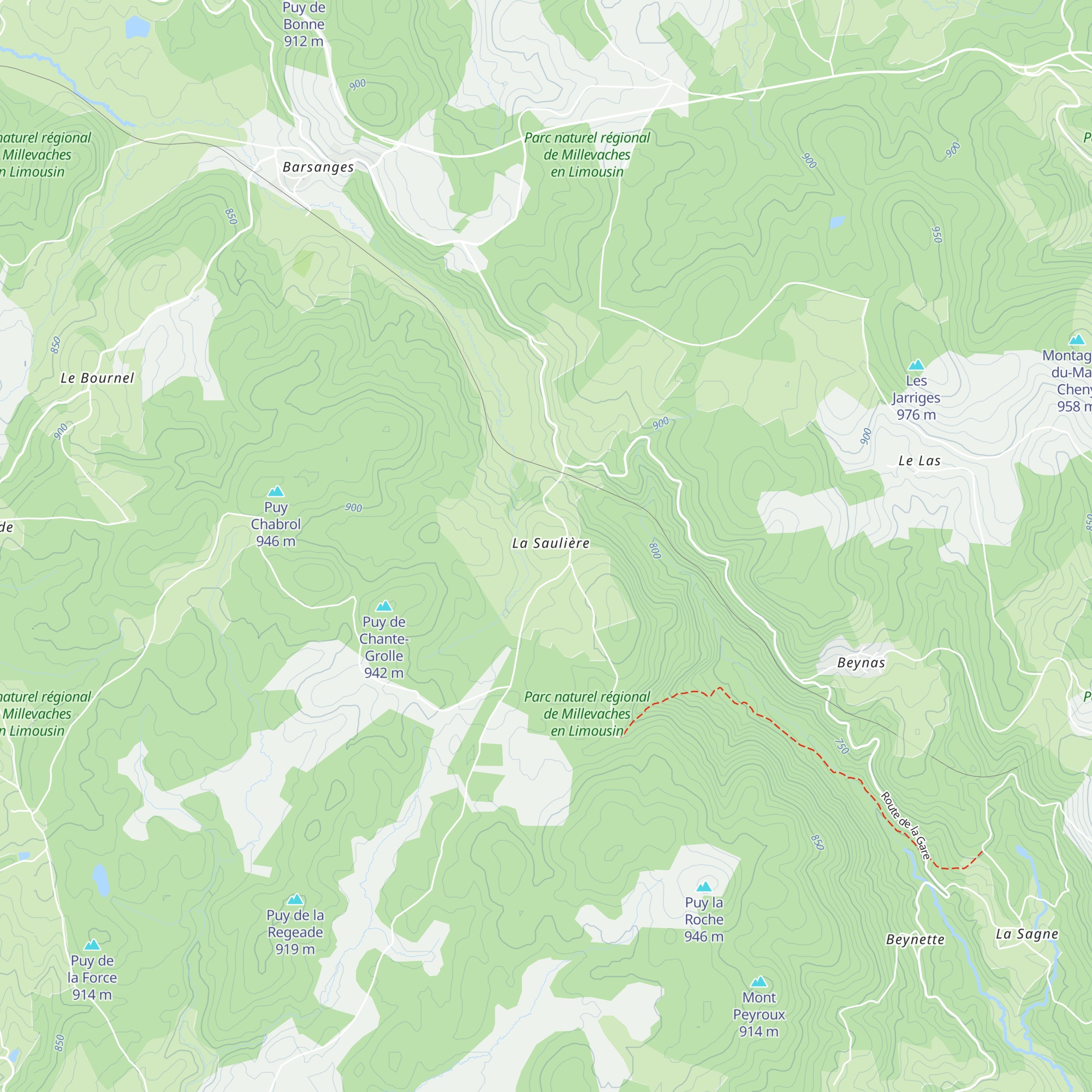Gîte la Sauliére map