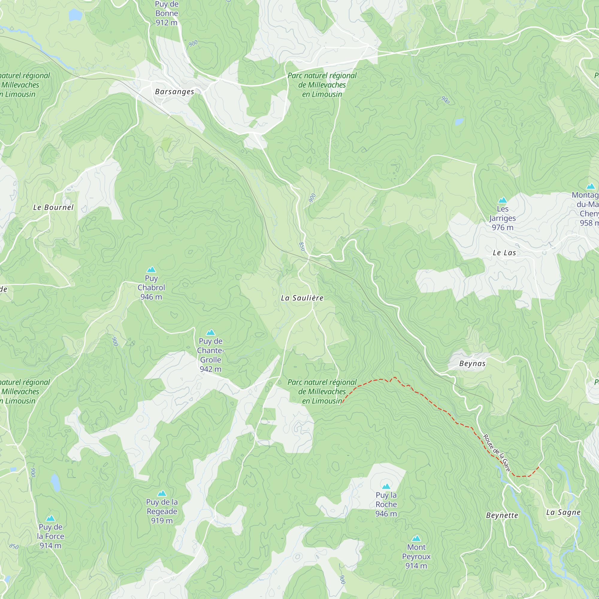 Gîte la Sauliére map