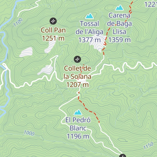 Map of Refugi de Coll de Merolla