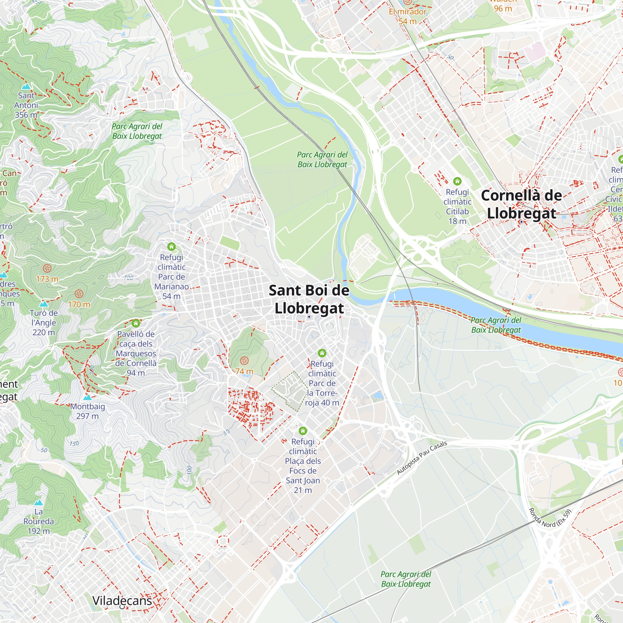 Refugi climàtic Cal Ninyo map