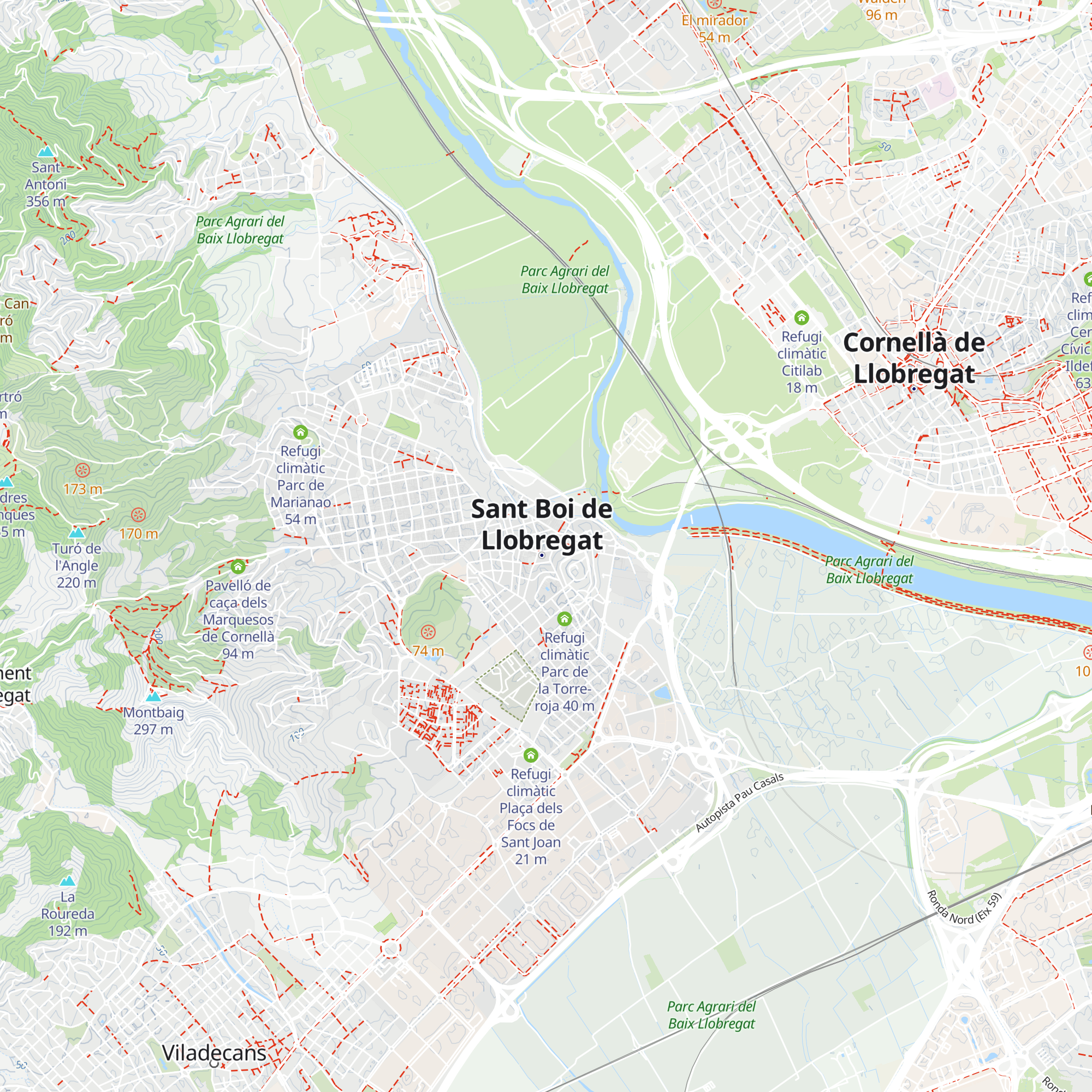 Refugi climàtic Cal Ninyo map