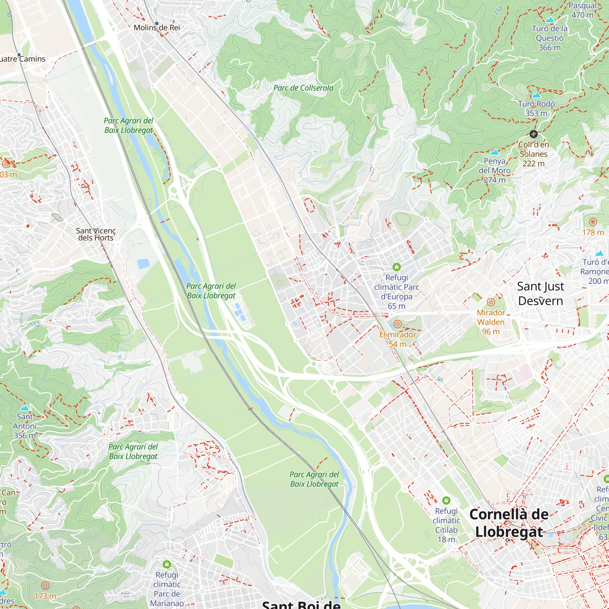 Refugi climàtic Jardins del Palau Falguera map