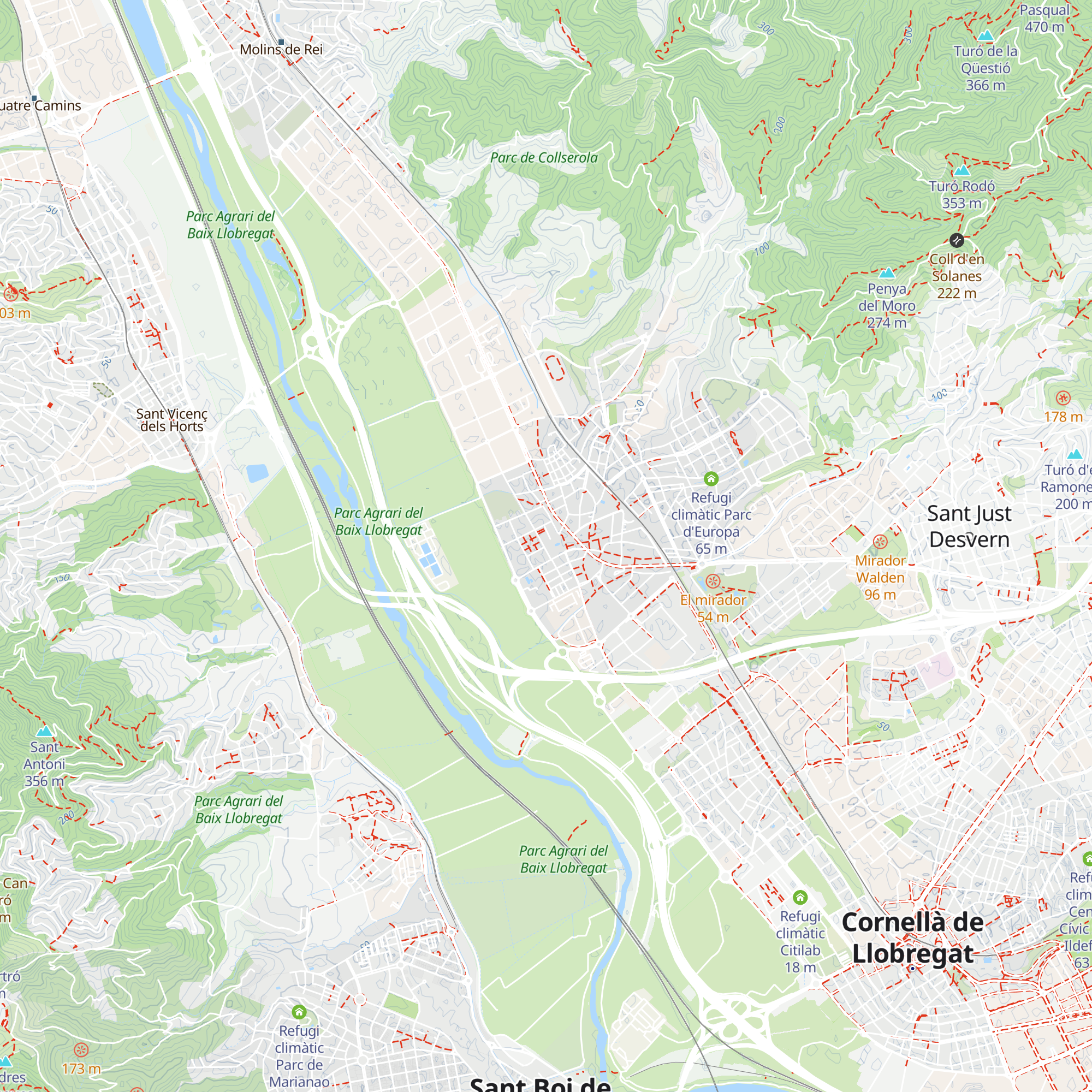 Refugi climàtic Jardins del Palau Falguera map