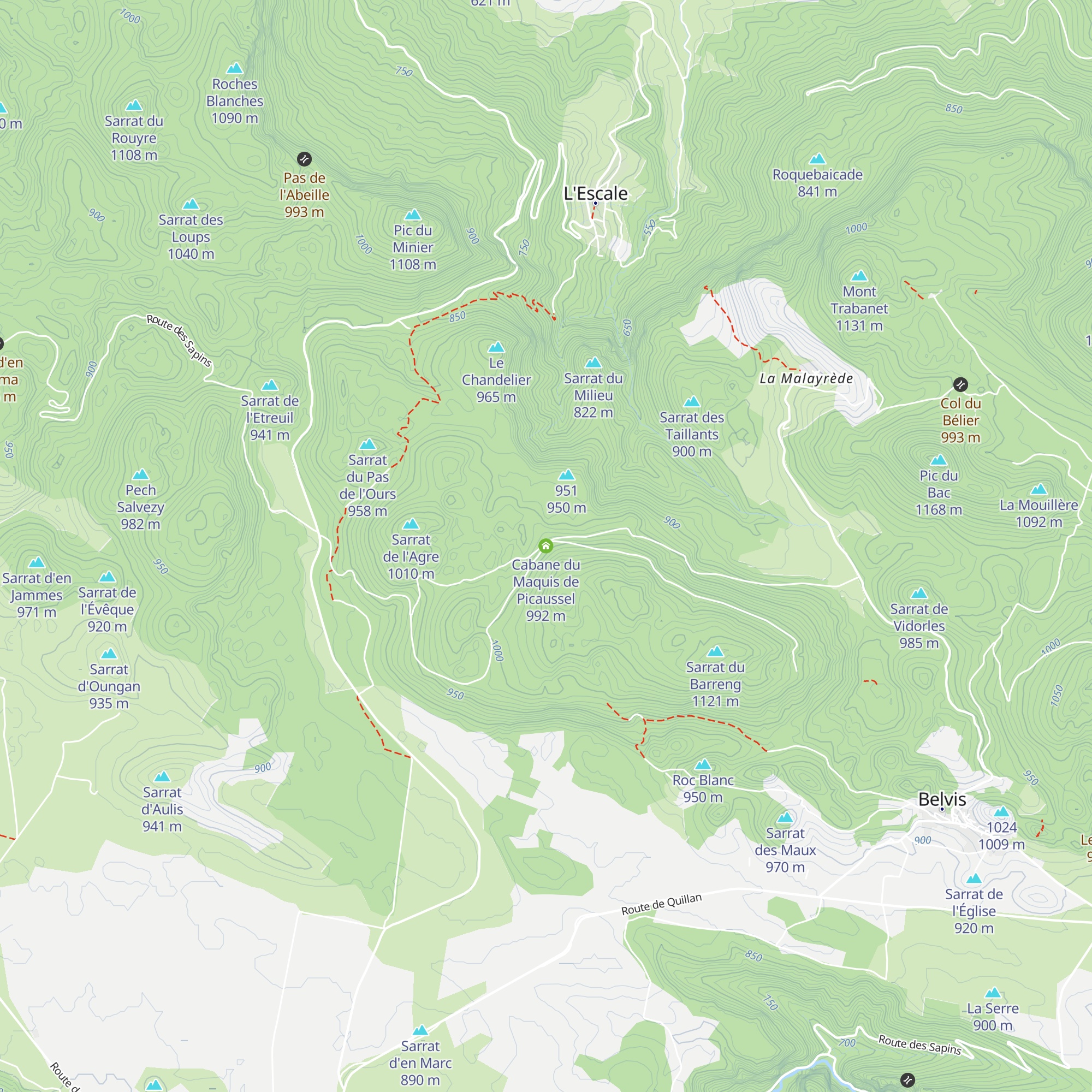Cabane du Maquis de Picaussel map