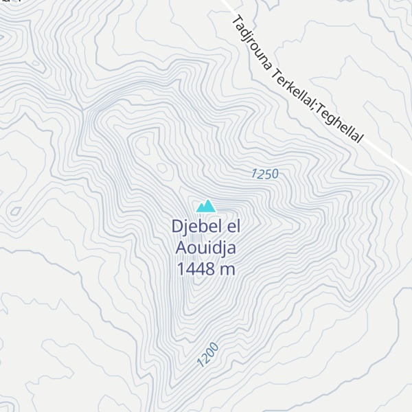 Map of Djebel el Aouidja