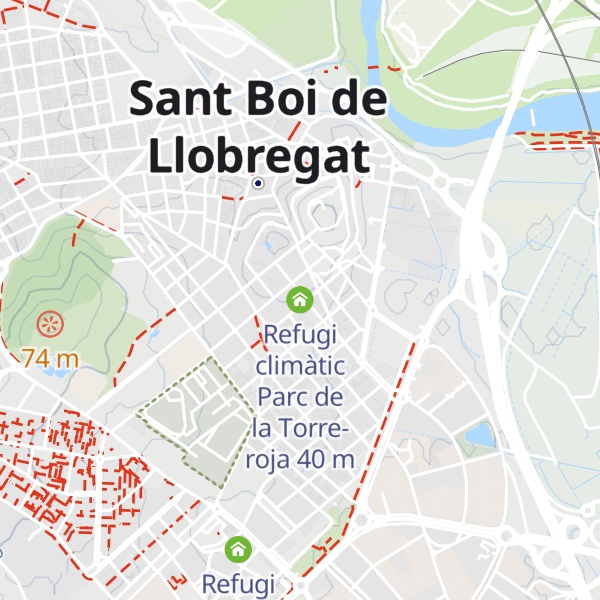 Map of Refugi climàtic Parc de la Torre-roja