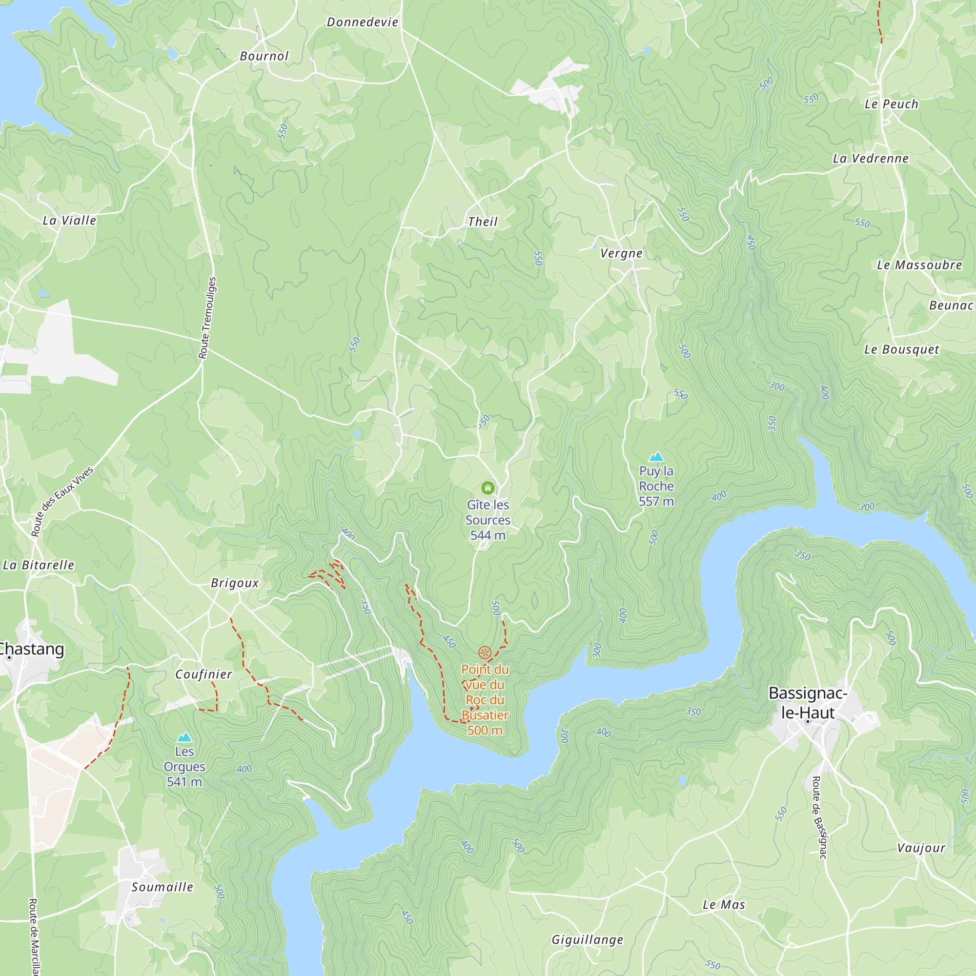 Gîte les Sources map