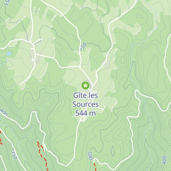 Map of Gîte les Sources