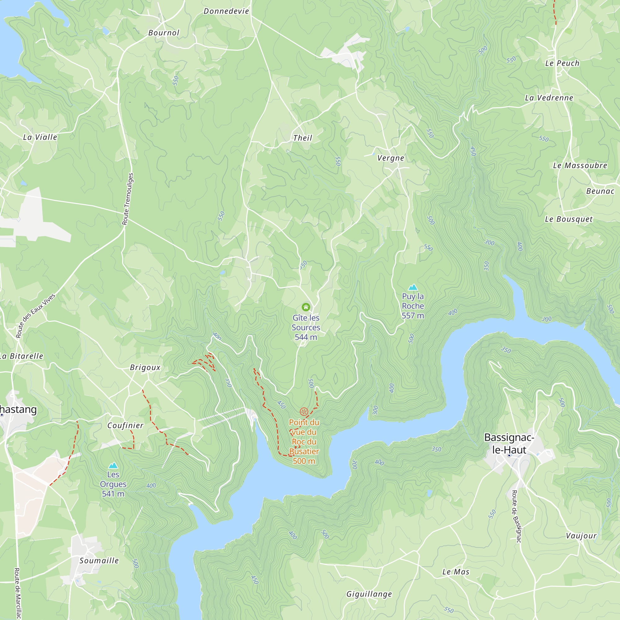 Gîte du Busatier map