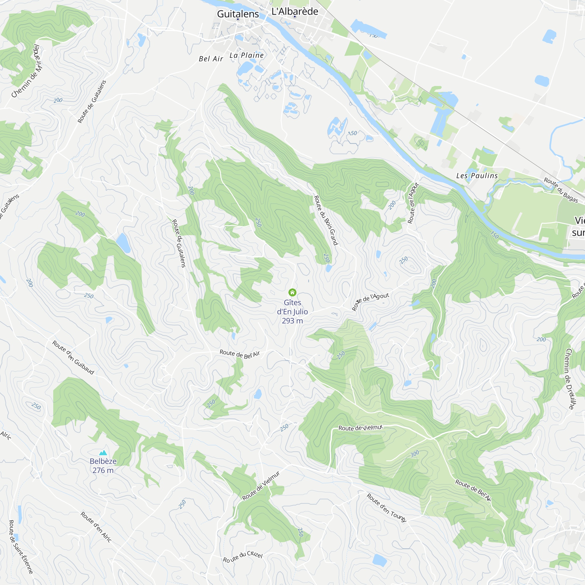 Gîtes d'En Julio map