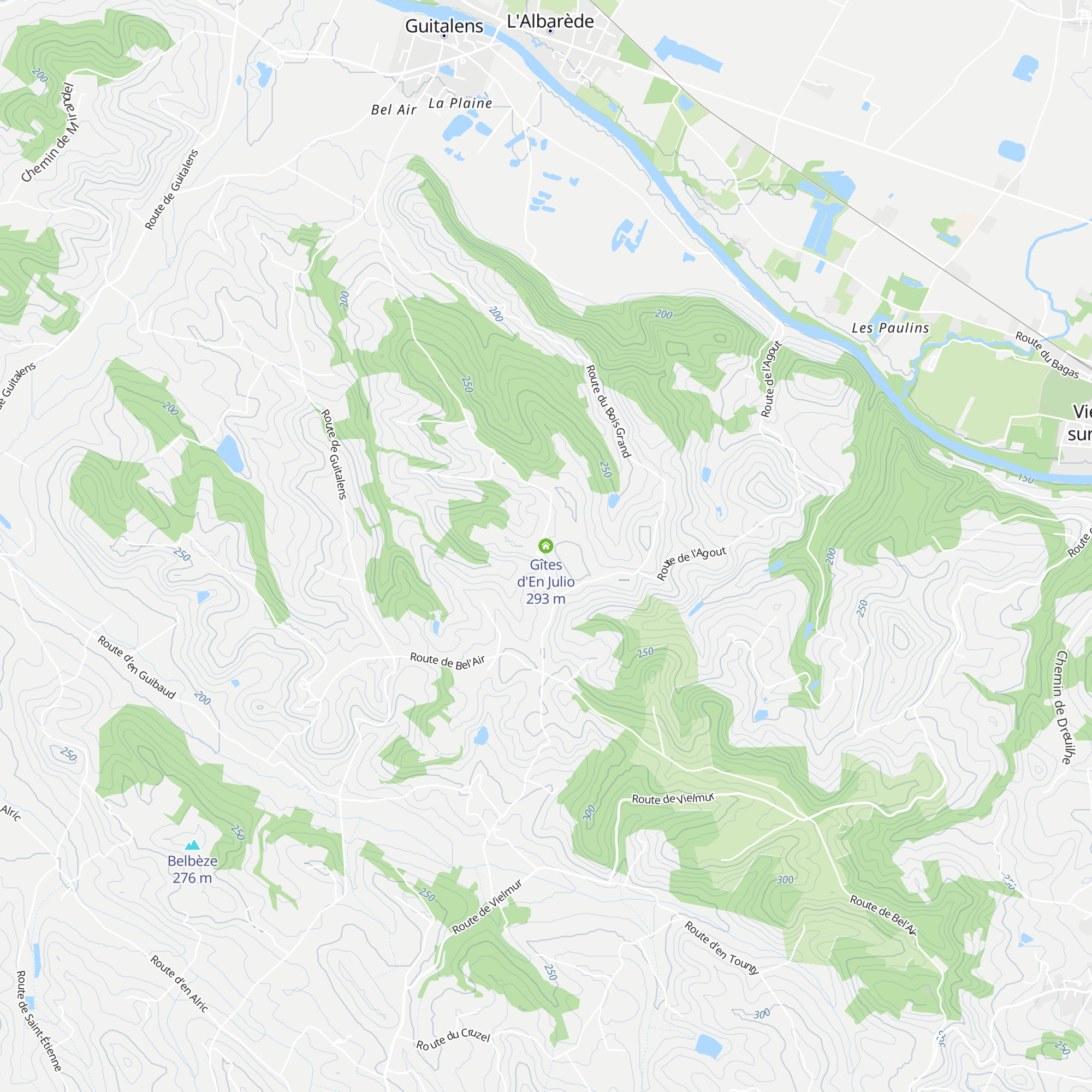 Gîtes d'En Julio map