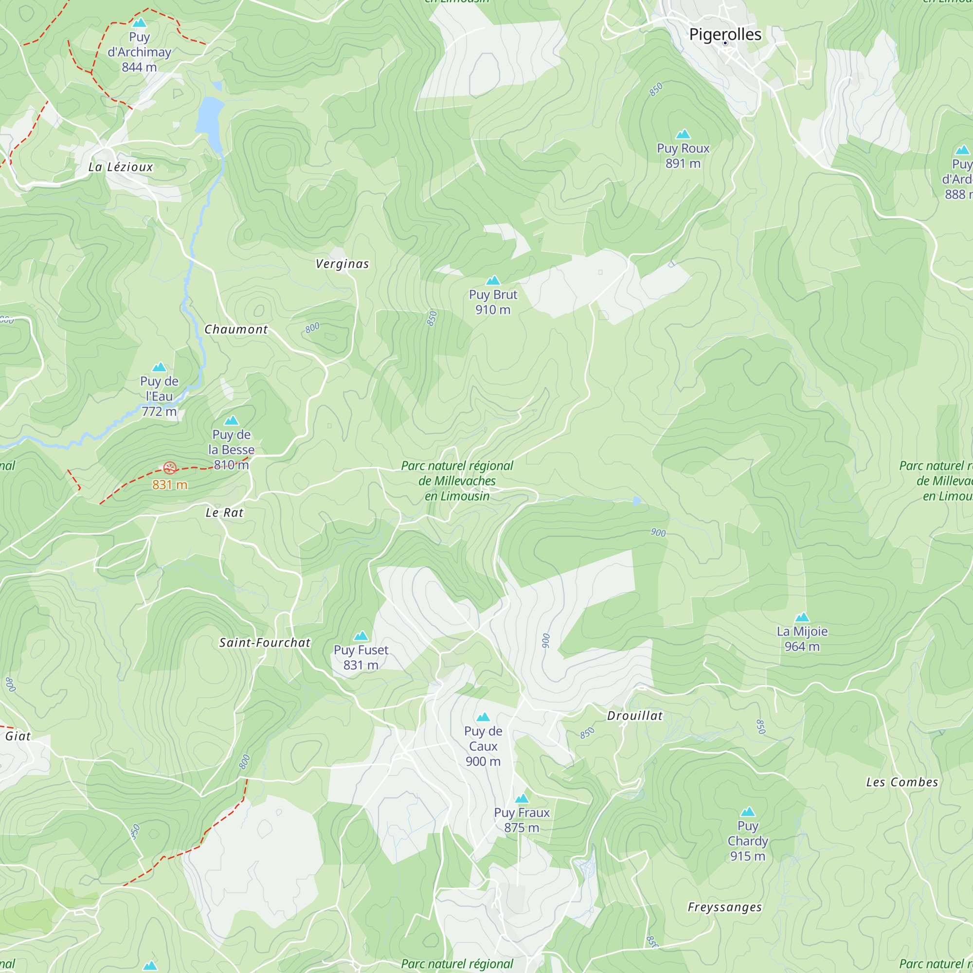 Gîte ONF de Neuvialle map