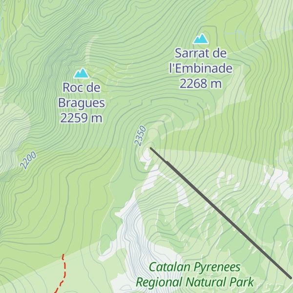 Map of Pic de Ginèvre
