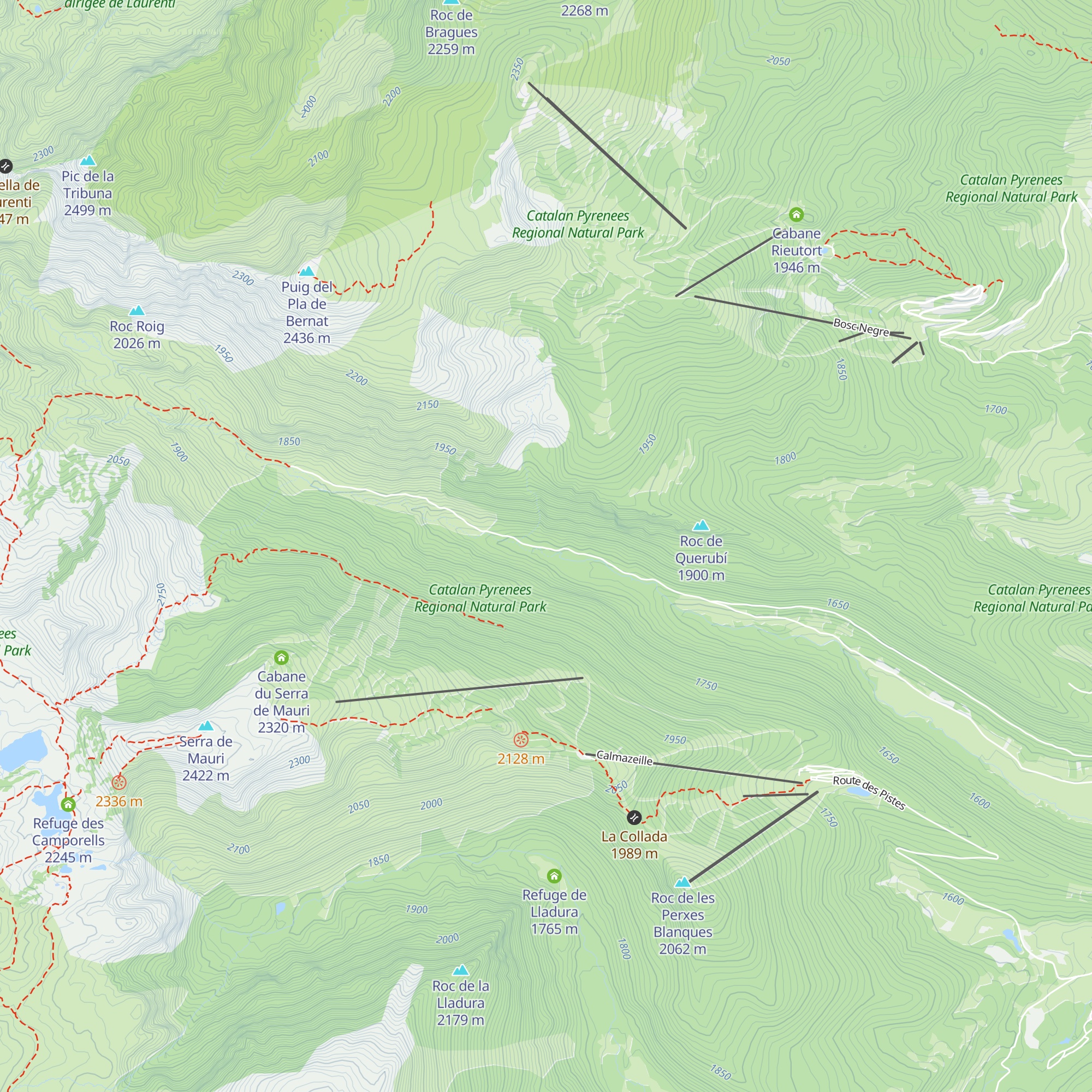 Refuge de la Jaceta map