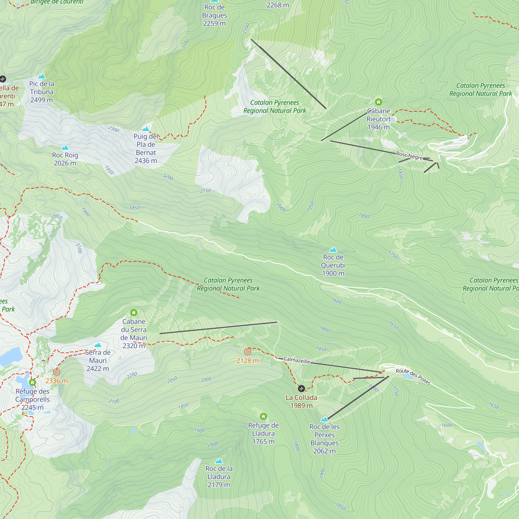 Refuge de la Jaceta map
