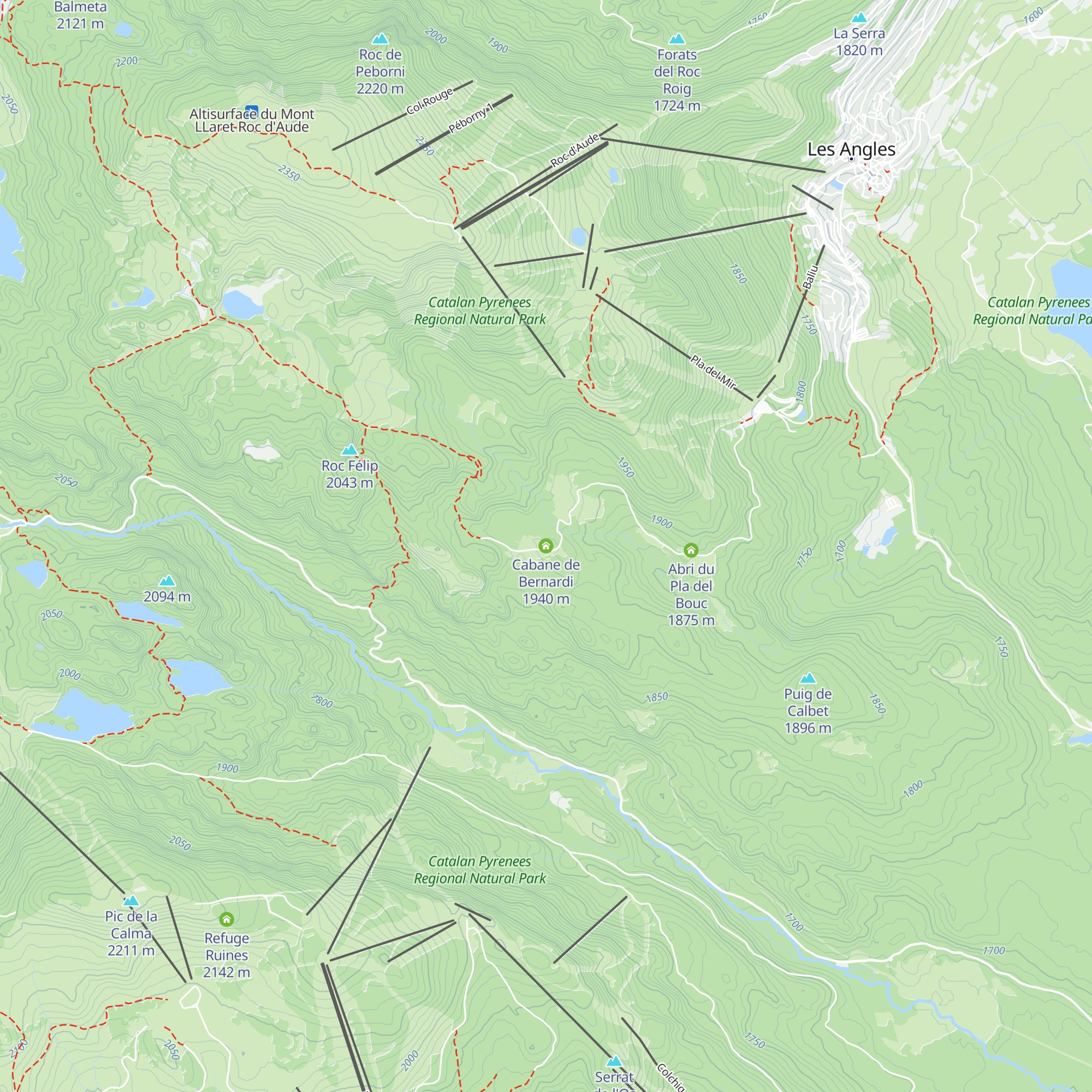 Cabane de Bernardi map