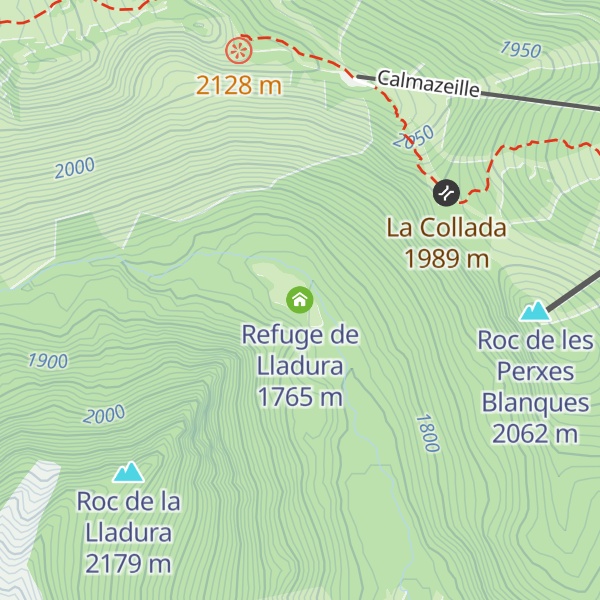 Map of Refuge de Lladura