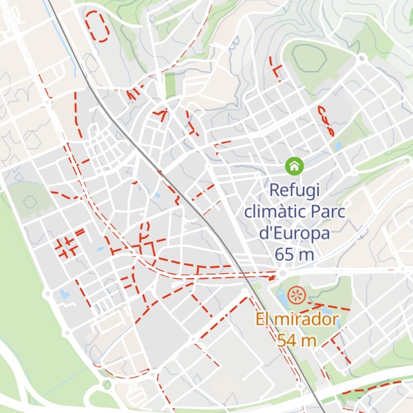 Map of Refugi climàtic Biblioteca Montserrat Roig