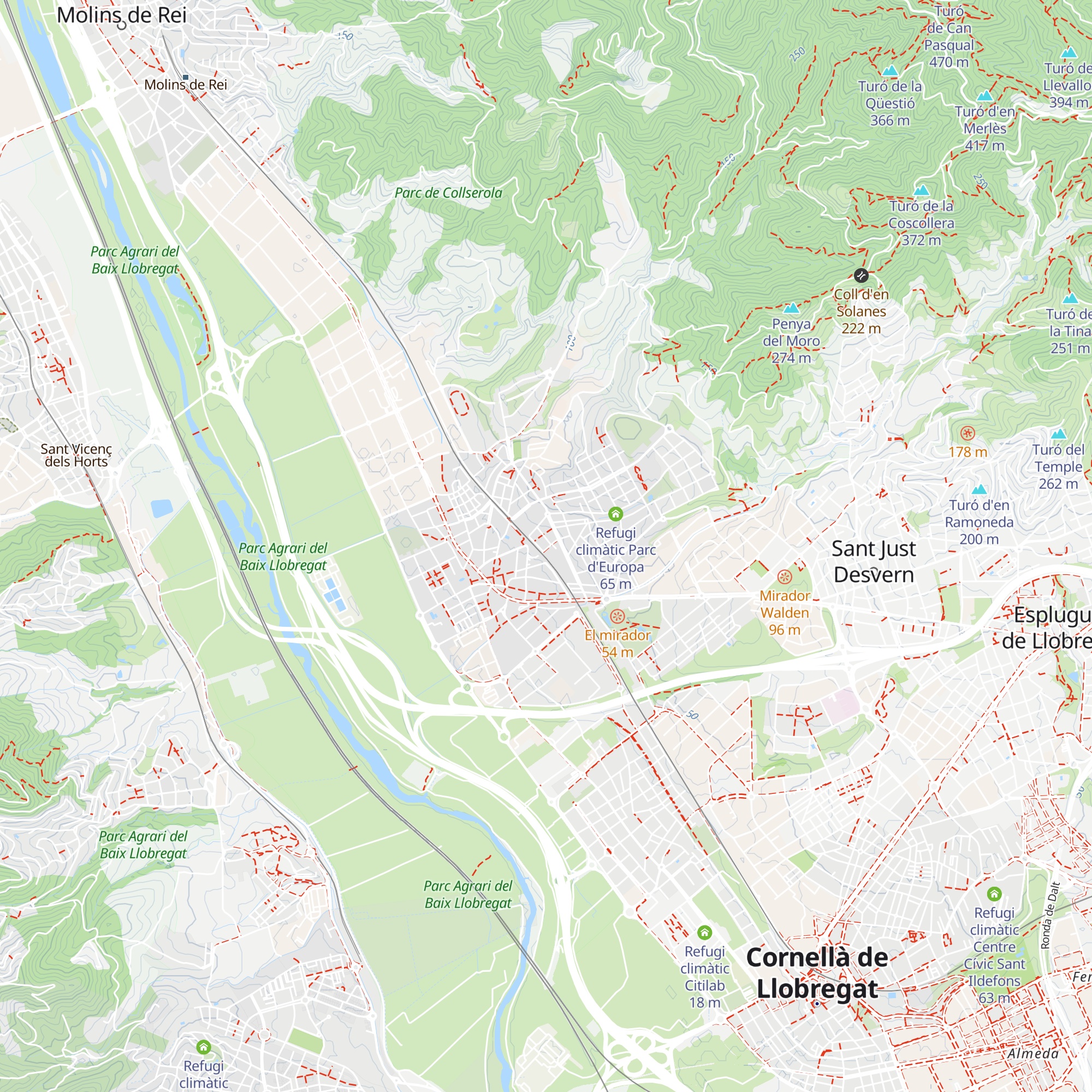 Refugi climàtic Biblioteca Montserrat Roig map