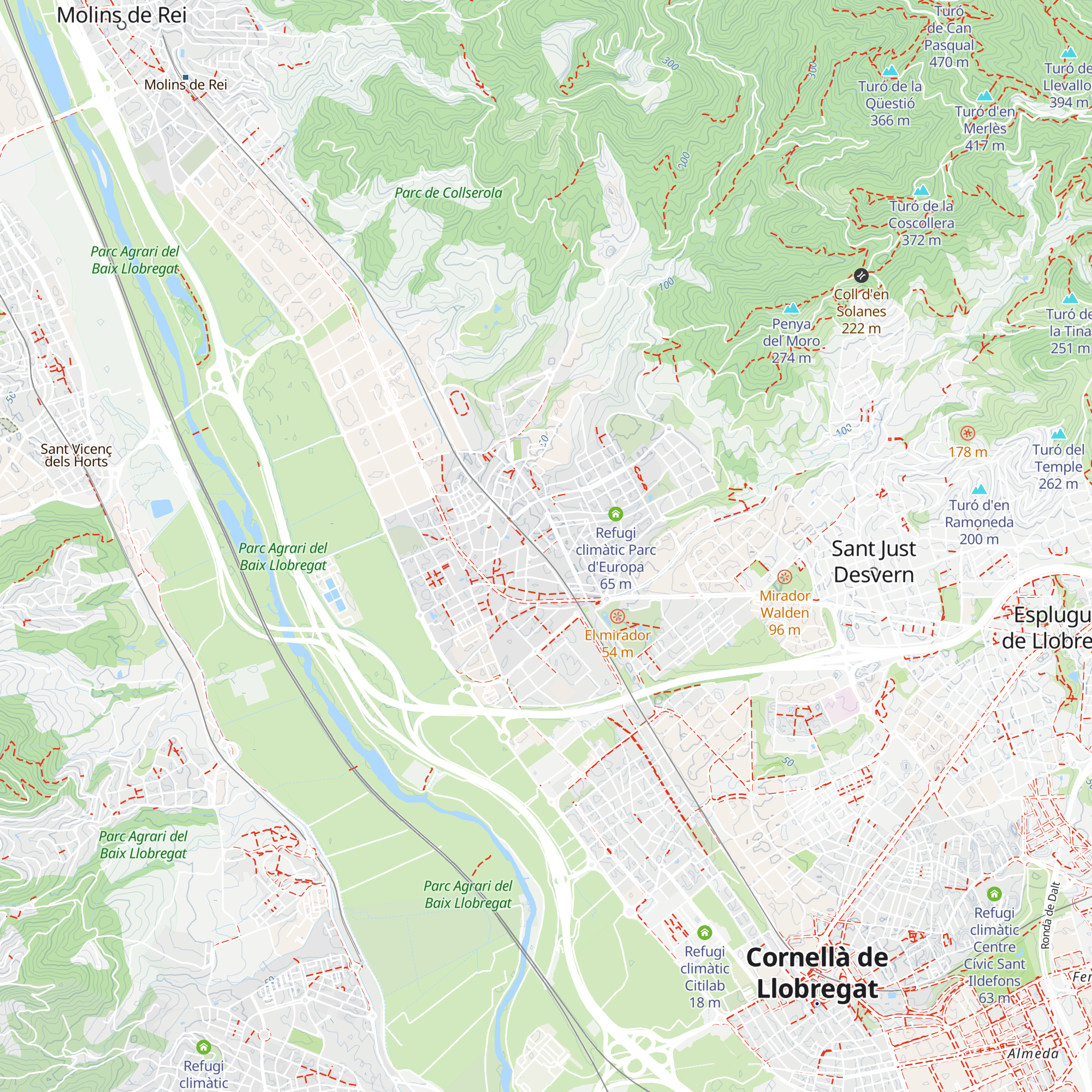 Refugi climàtic Biblioteca Montserrat Roig map