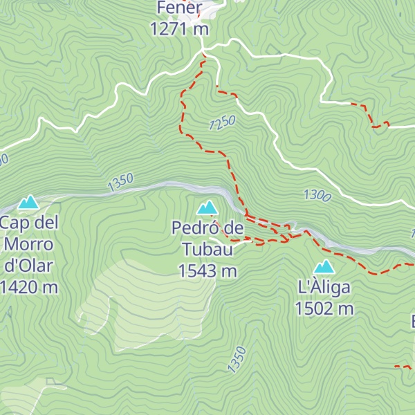 Map of Pedró de Tubau