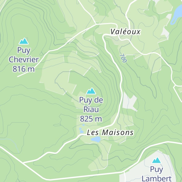 Map of Puy de Riau