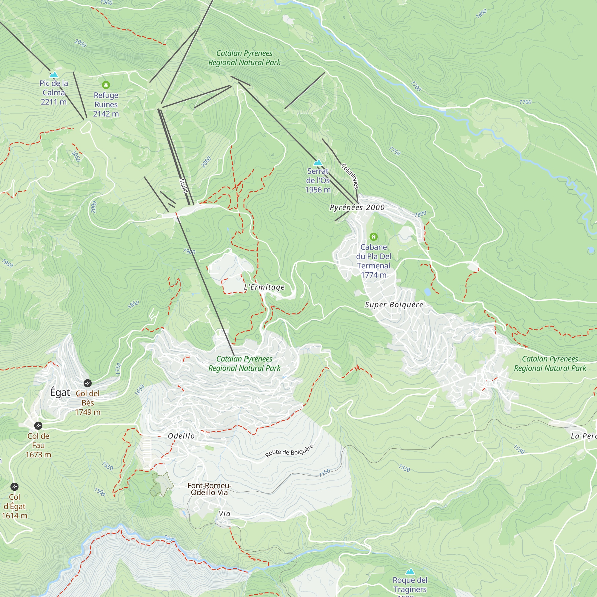 Abri du col du calvaire map