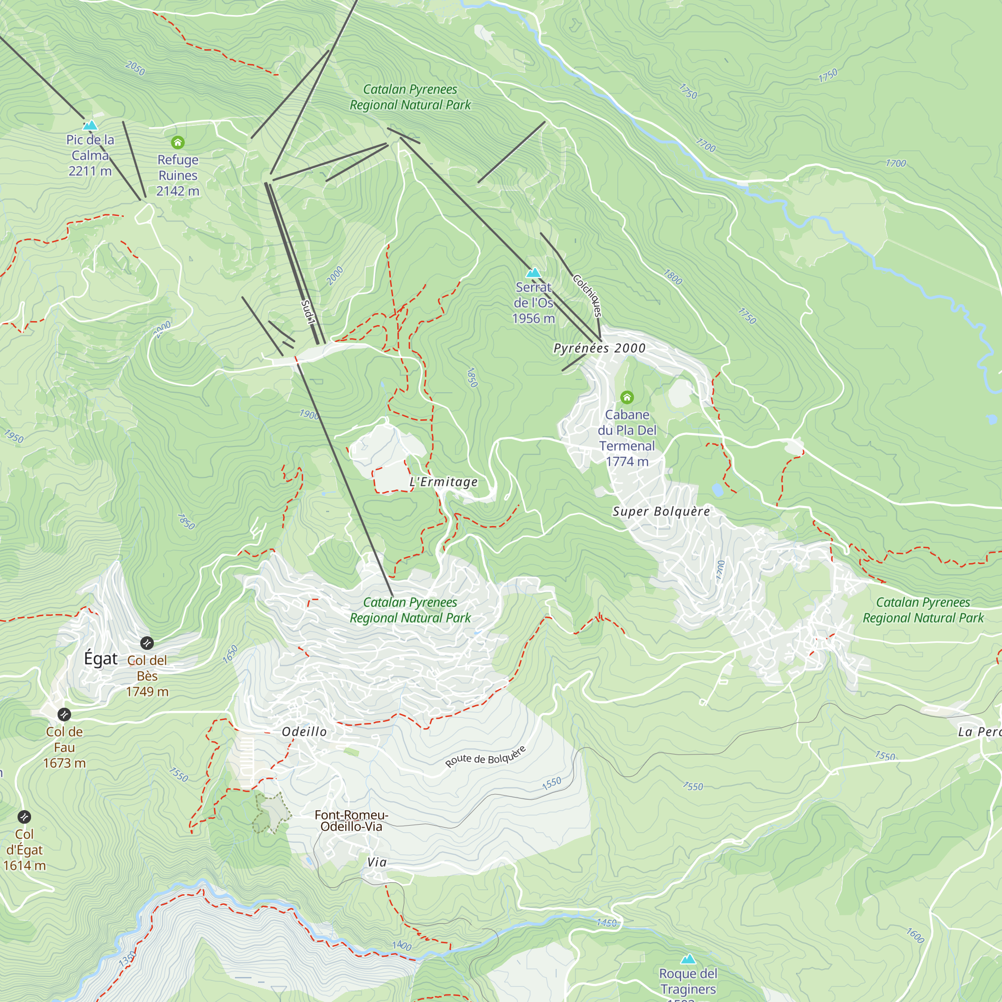 Abri du col du calvaire map