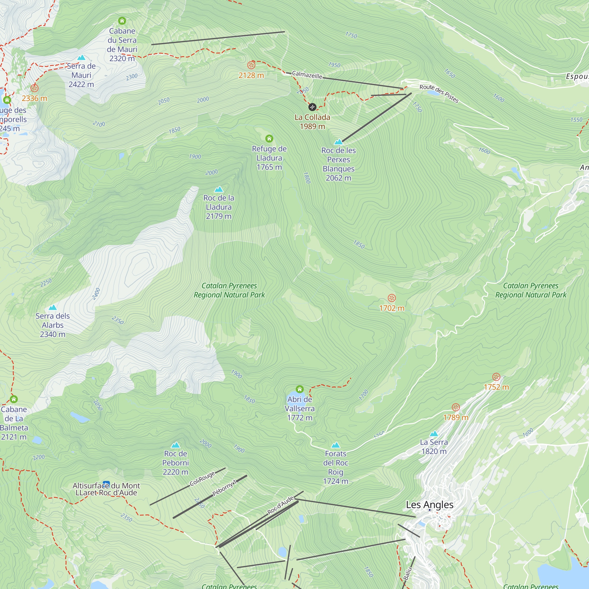 Cabane de la Jasse de Ganyades map