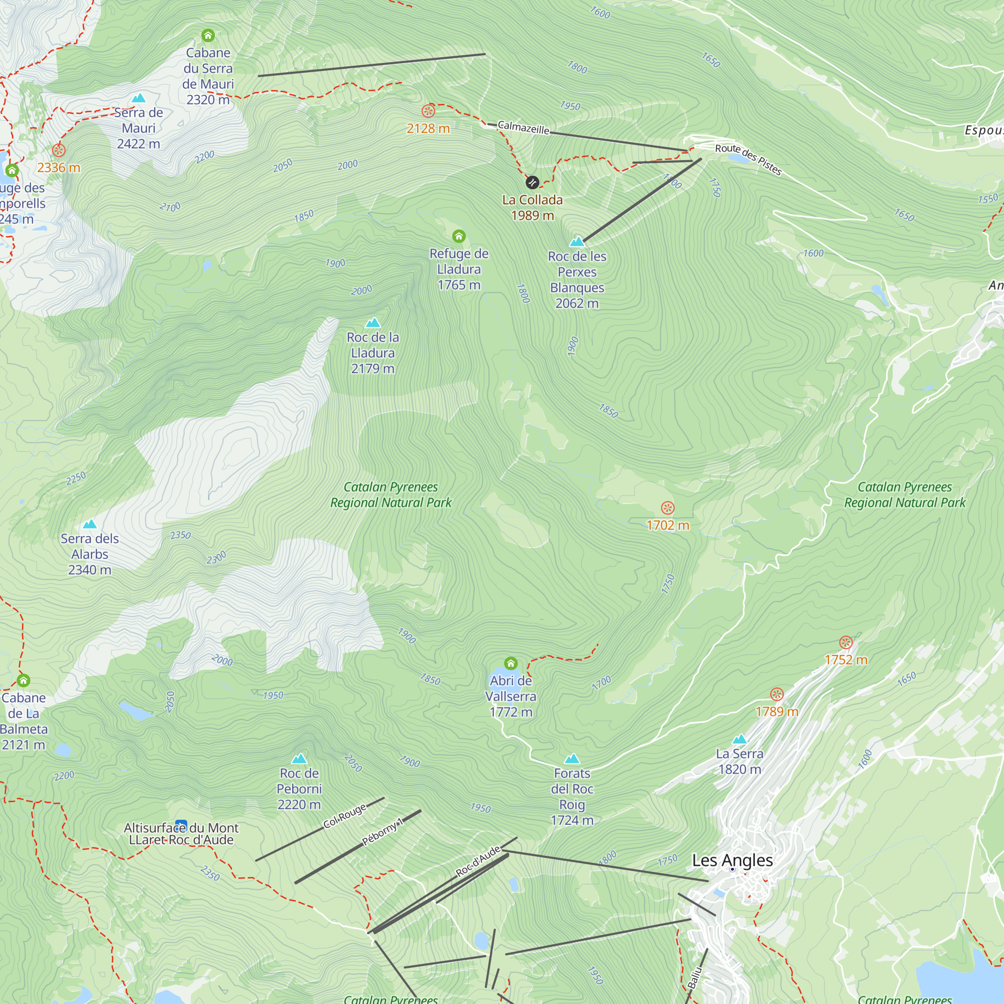 Cabane de la Jasse de Ganyades map