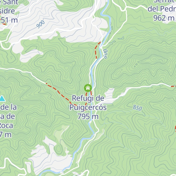 Map of Refugi de Puigcercós