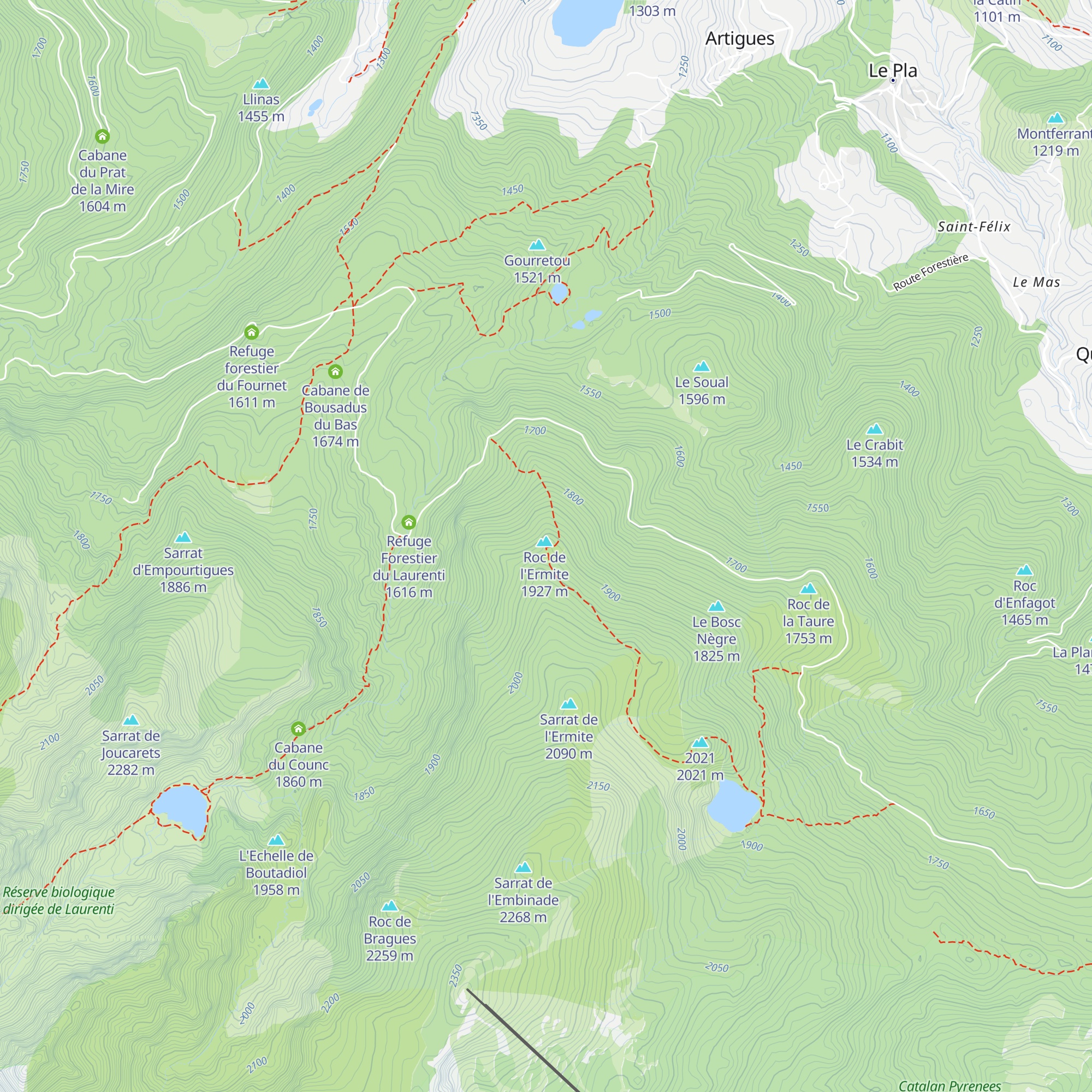 Cabane de l'Ermite map
