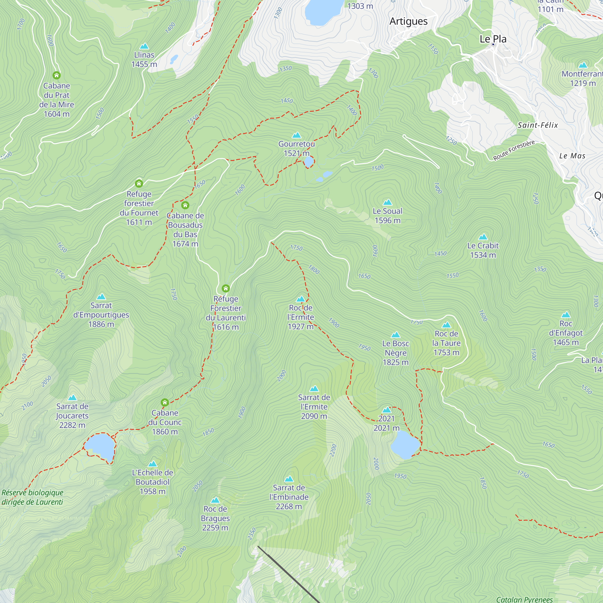 Cabane de l'Ermite map