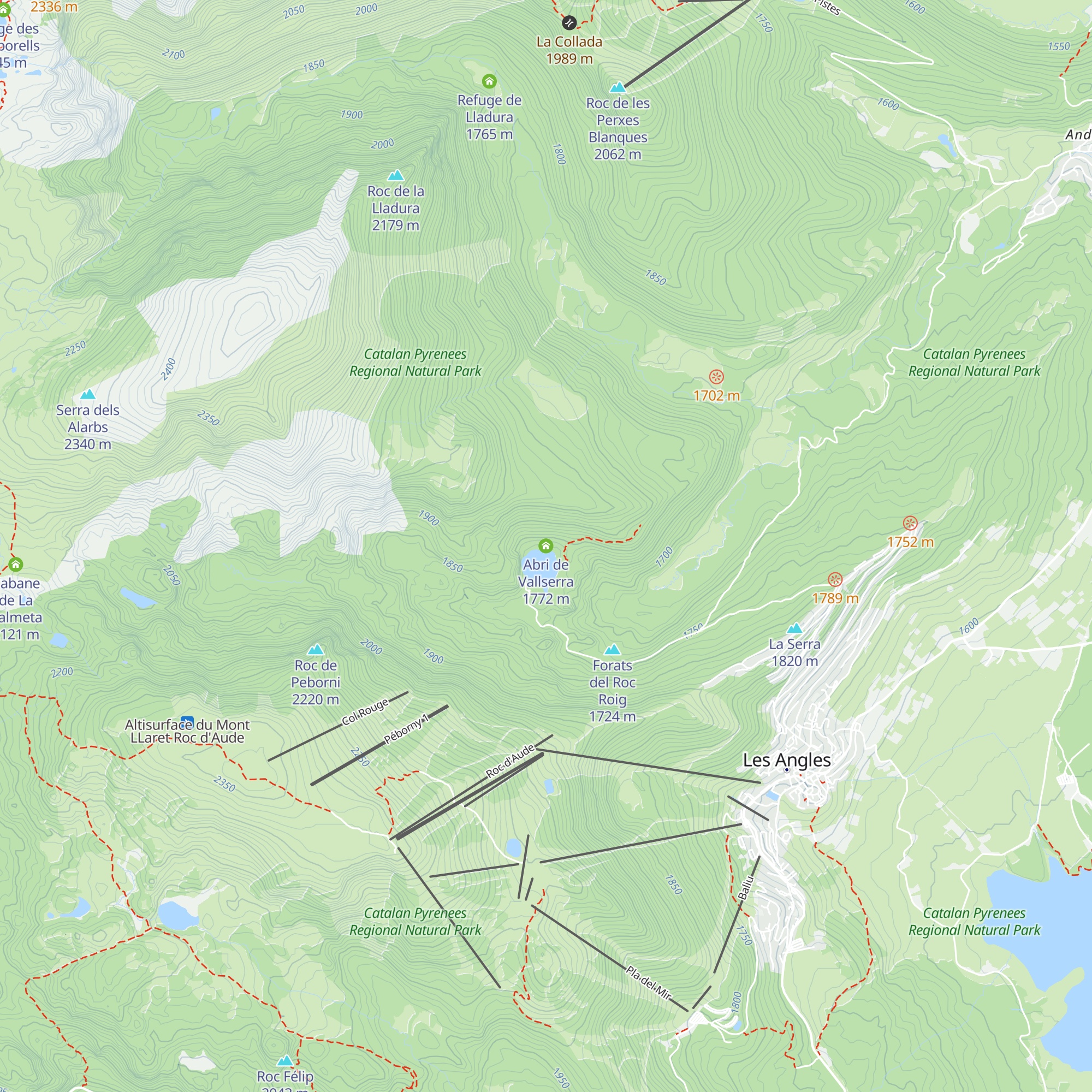 Abri de Vallserra map