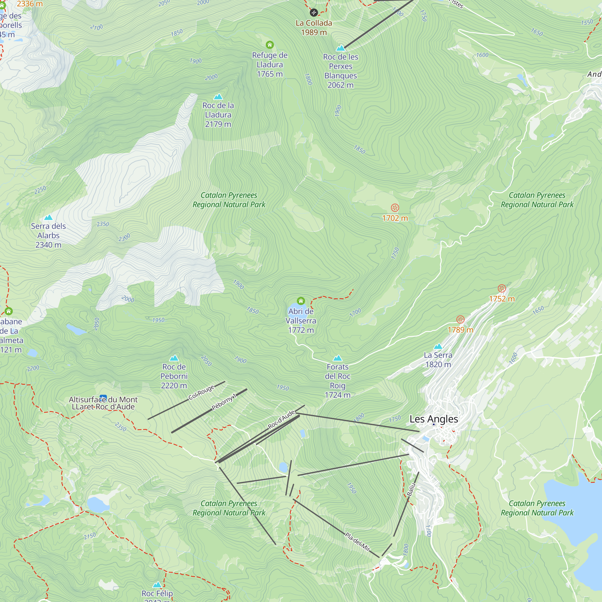 Abri de Vallserra map