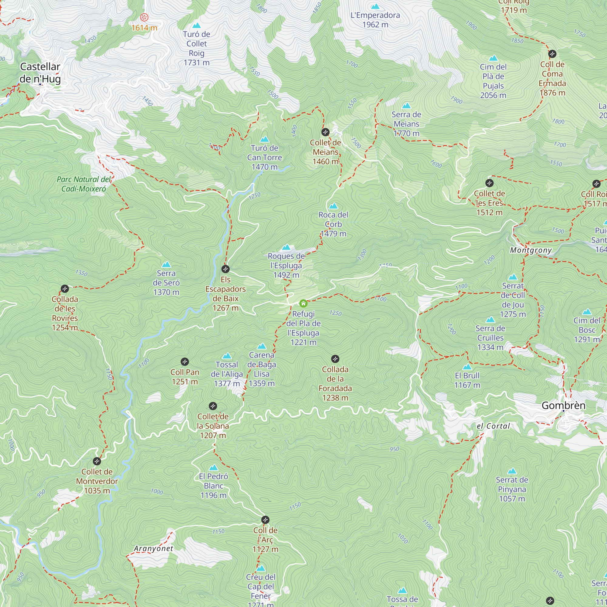 Refugi del Pla de l'Espluga map