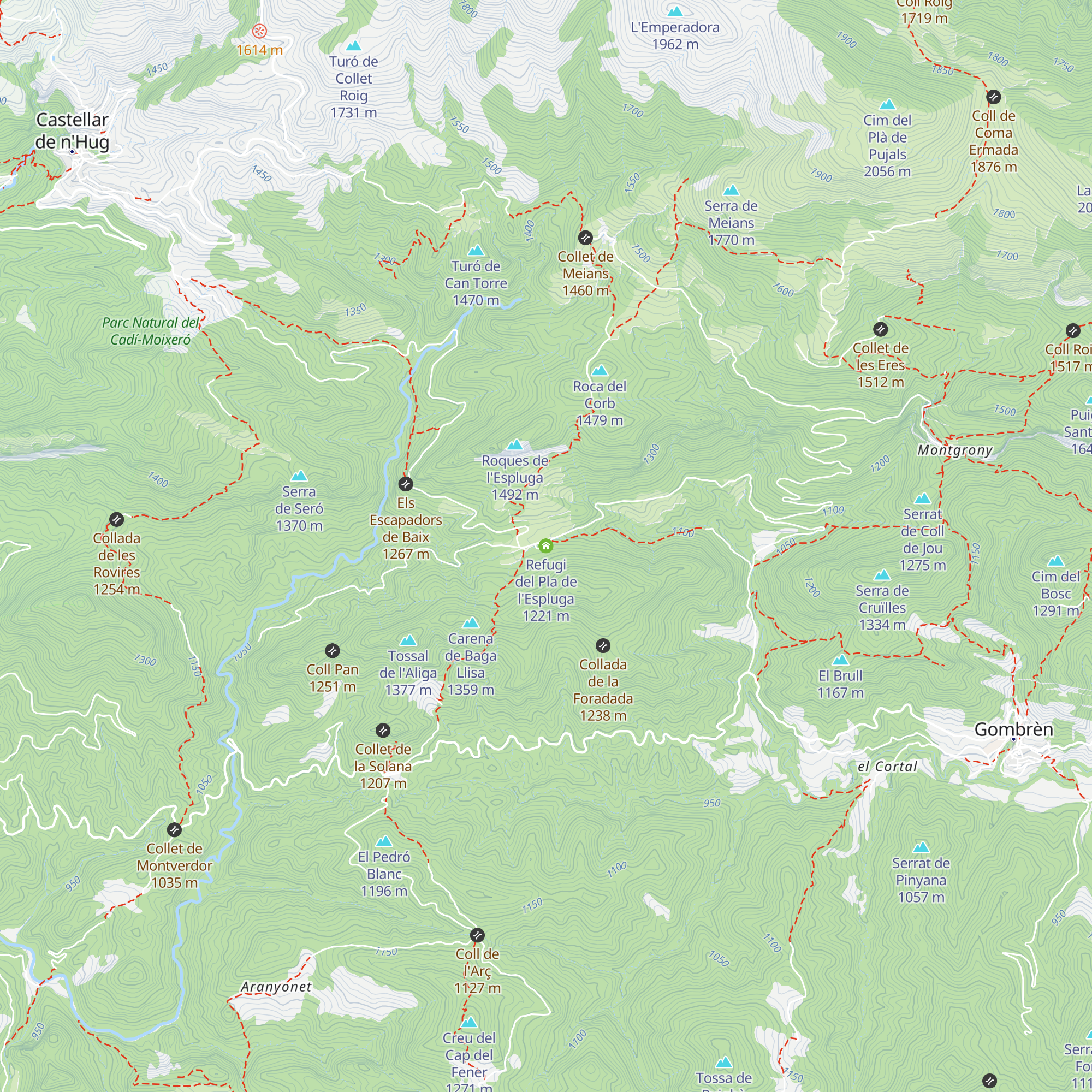 Refugi del Pla de l'Espluga map