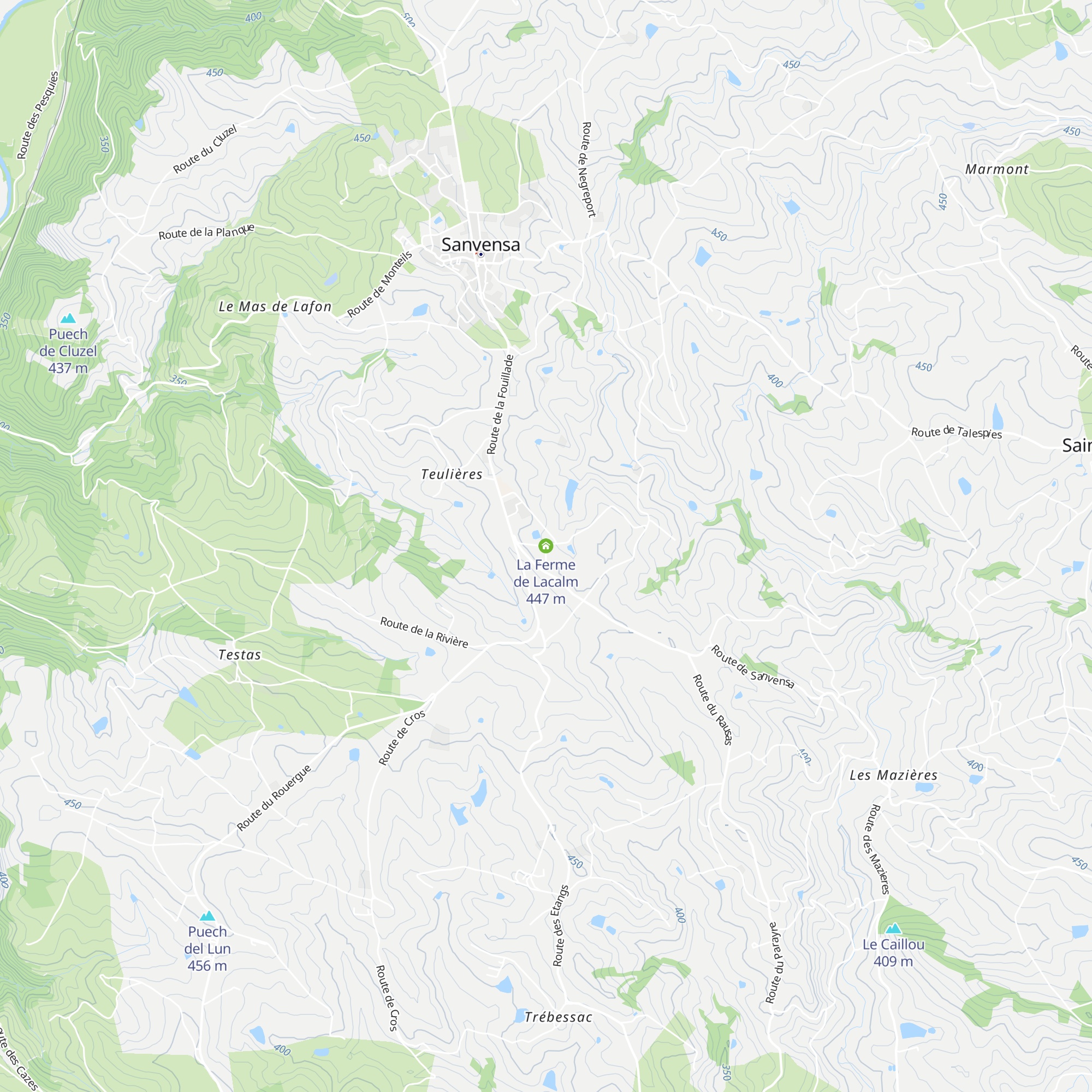 La Ferme de Lacalm map