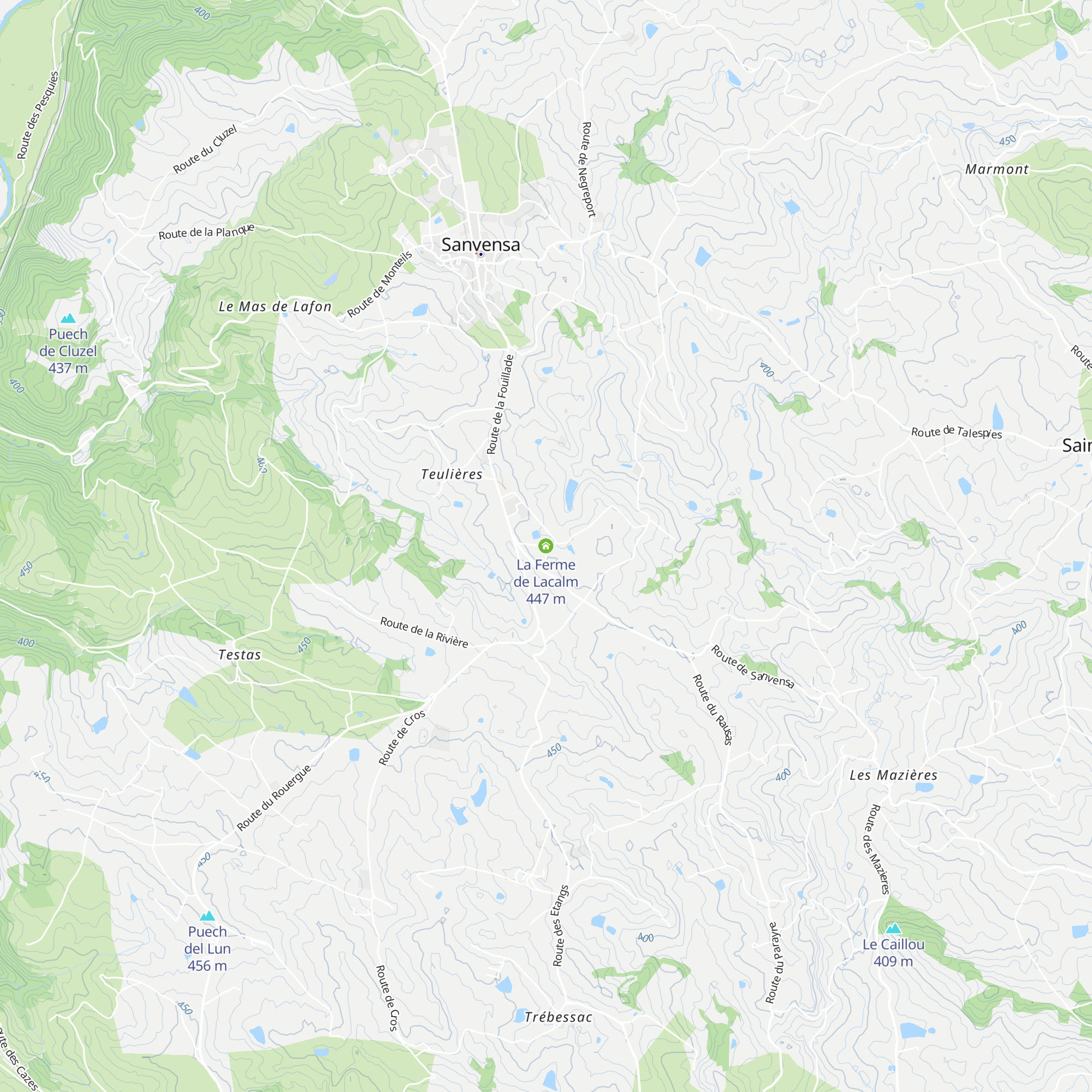 La Ferme de Lacalm map