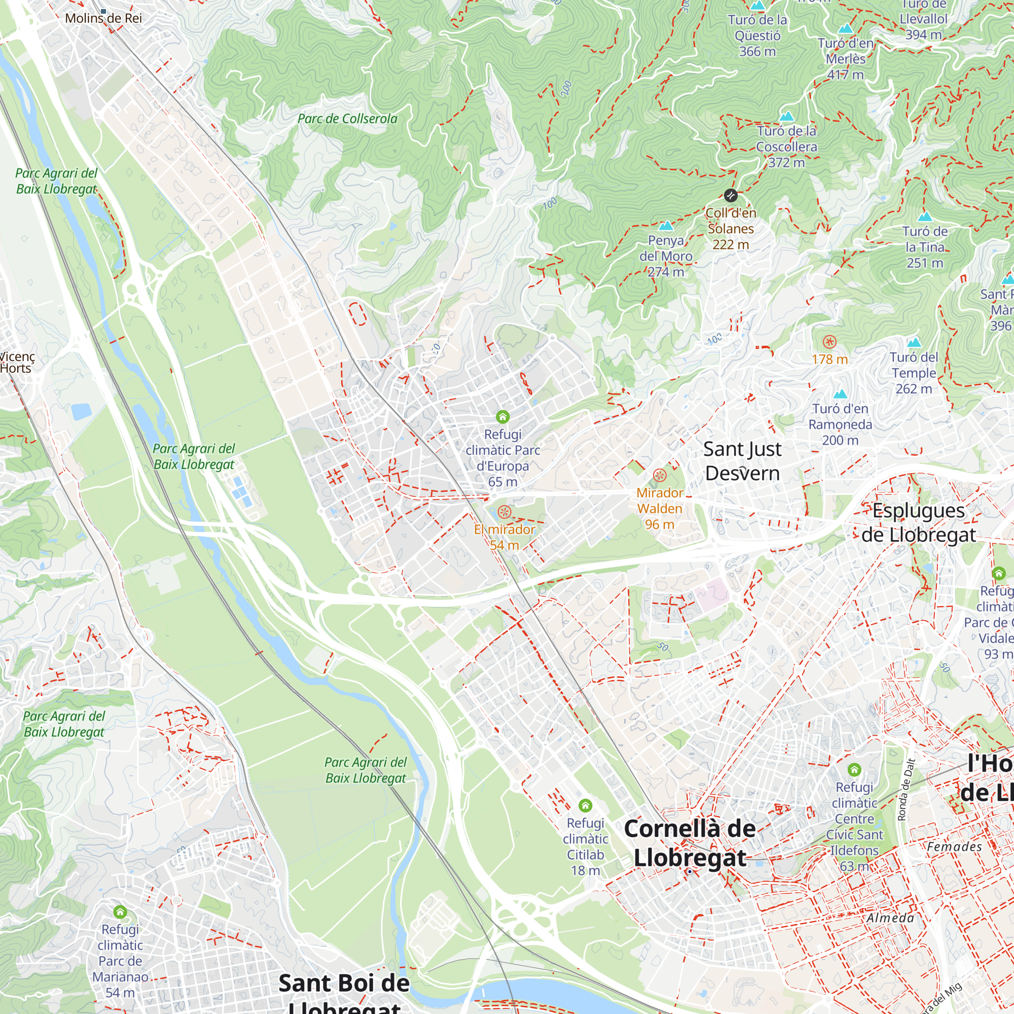 Refugi climàtic Parc de Torreblanca map