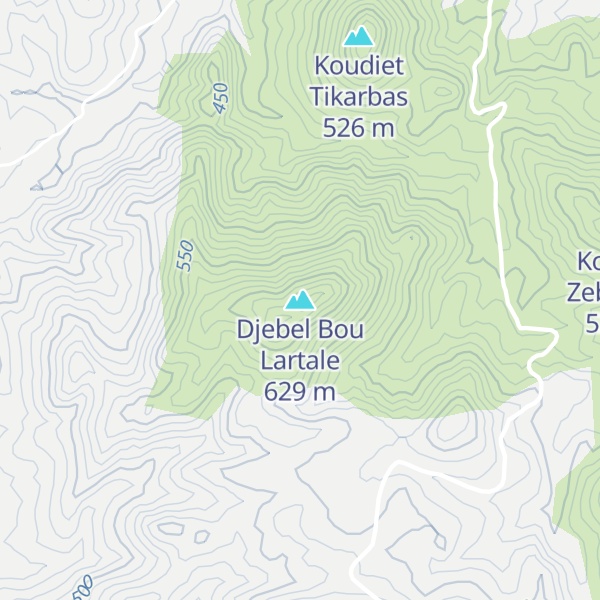 Map of Djebel Bou Lartale