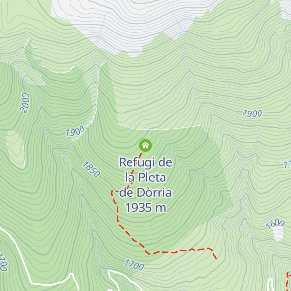 Map of Refugi de la Pleta de Dòrria