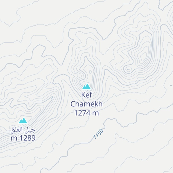 Map of Kef Chamekh