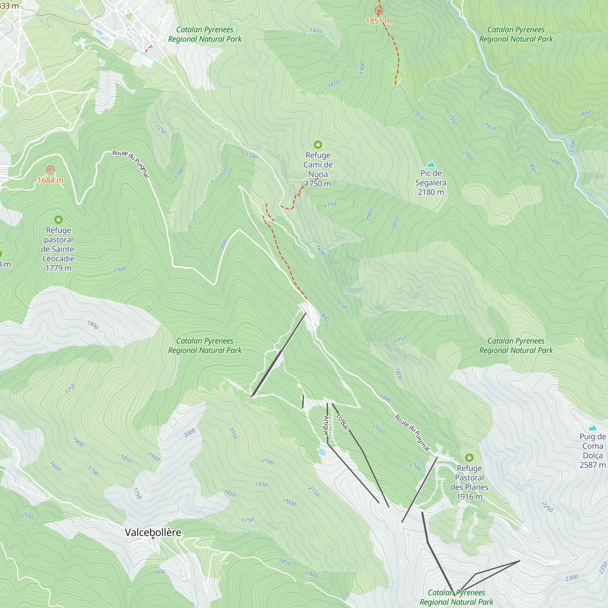 Refuge du Puigmal map