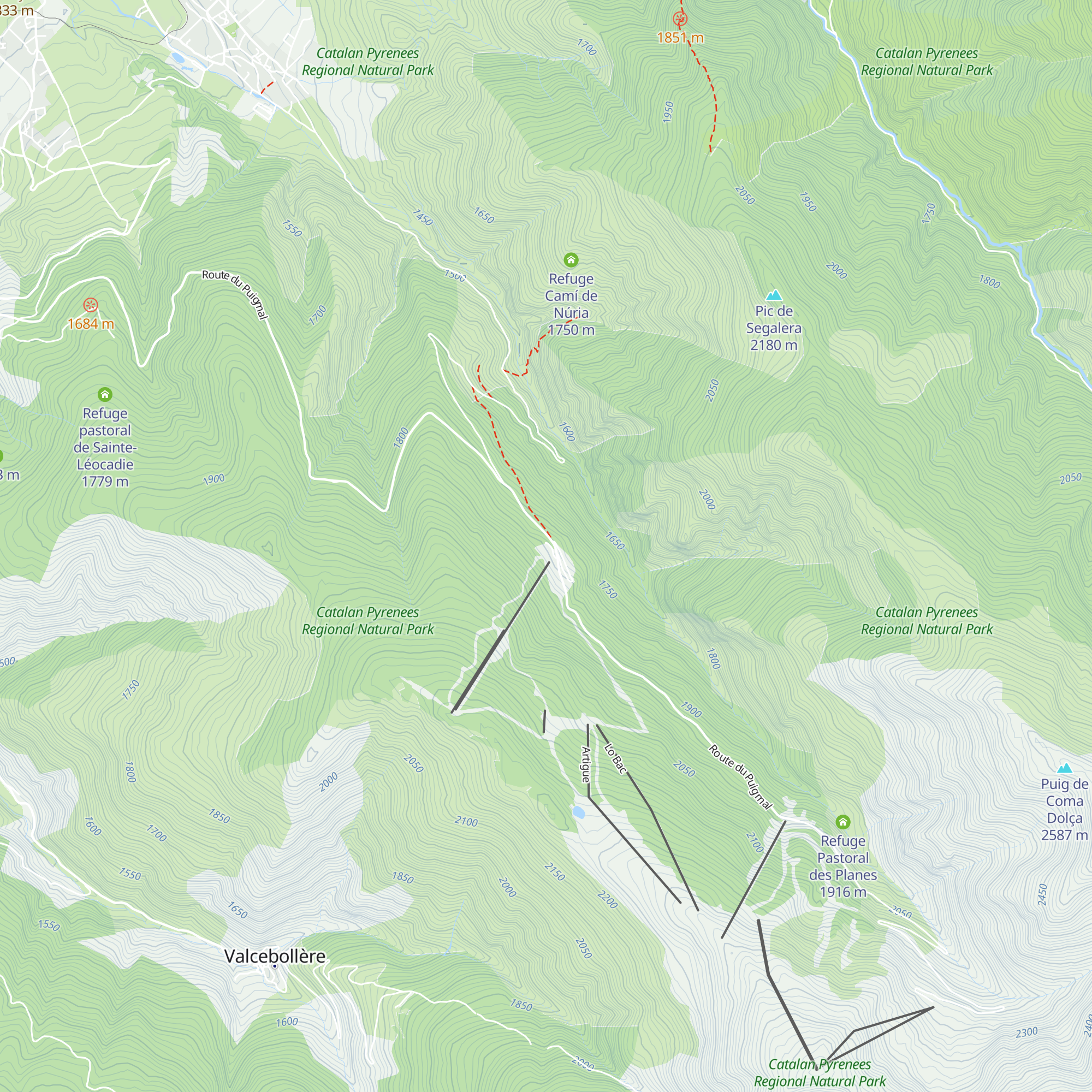 Refuge du Puigmal map