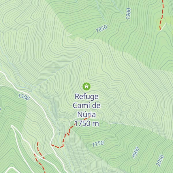 Map of Refuge Camí de Núria