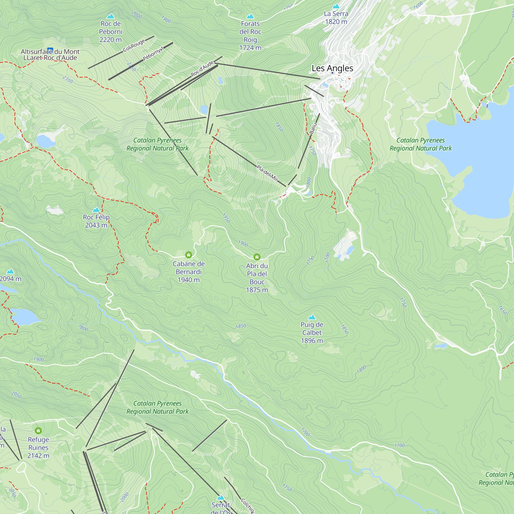 Abri du Pla del Bouc map