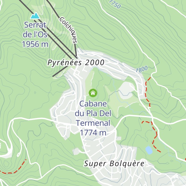 Map of Cabane du Pla Del Termenal