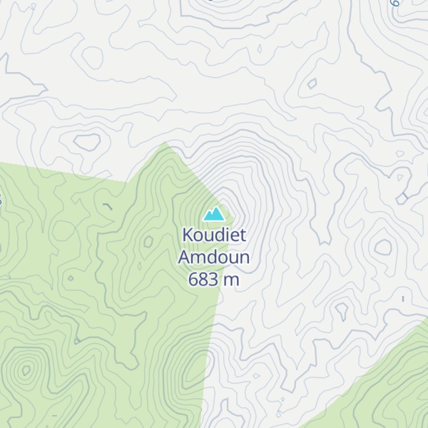 Map of Koudiet Amdoun